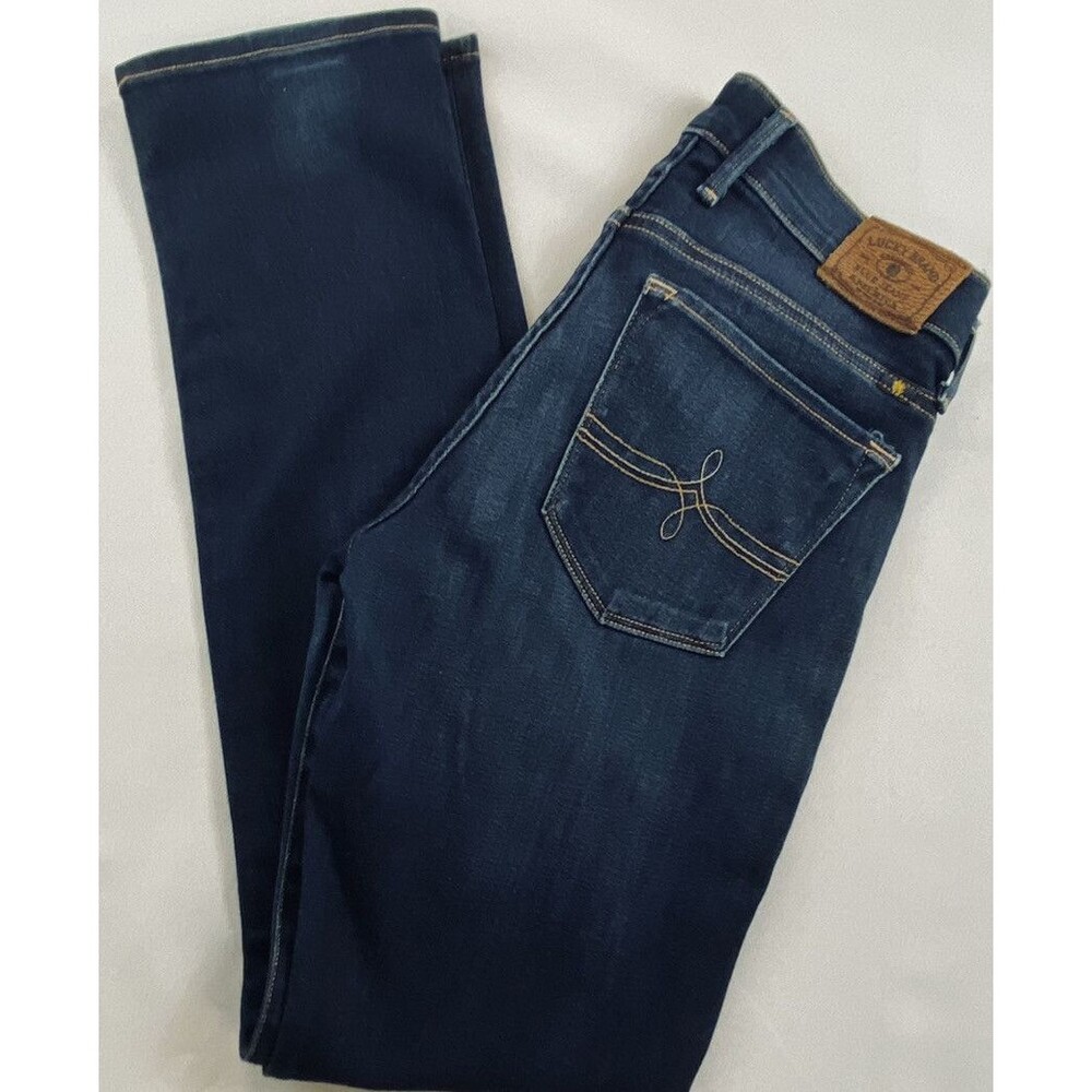 Lucky Brand Womens Dark Washed Denim Low Rise Cate Staked Skinny Jeans Size 4
